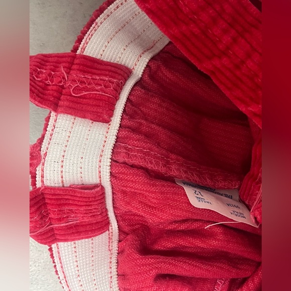 Vintage Red Corduroy Suspender Pants 1980s Fits Large Made in Canada - Picture 6 of 6